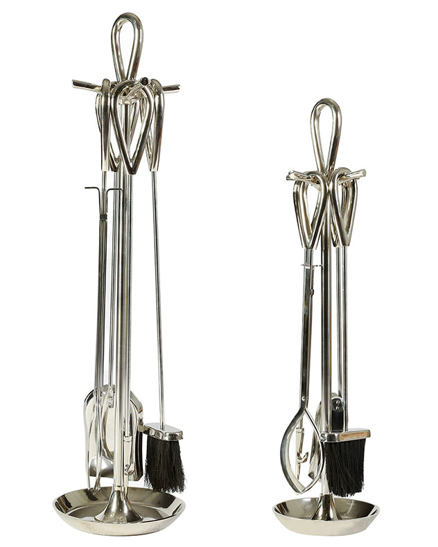 silver companion fireside set