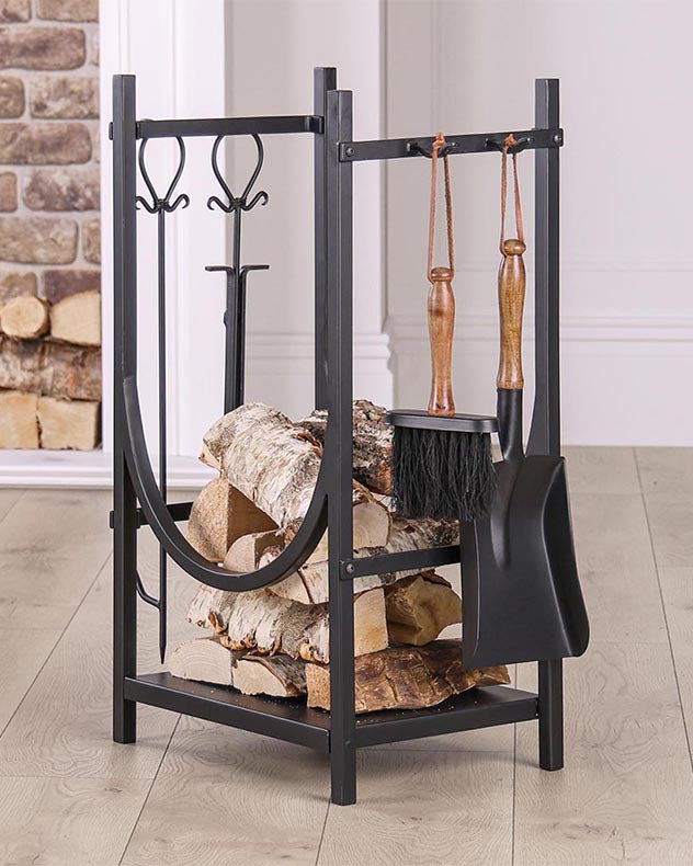 Chelsea Fire Tools and Log Storage Unit