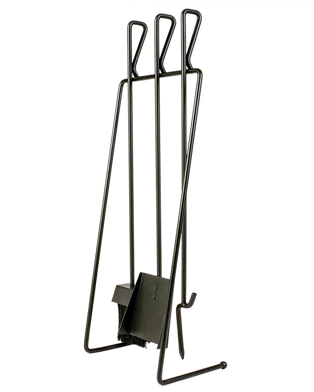 matte black fireside companion set