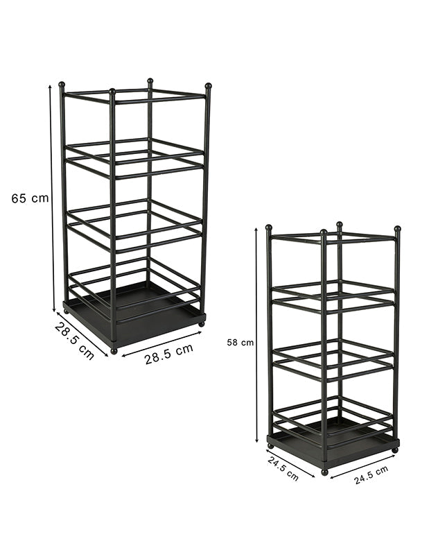 black umbrella storage stands