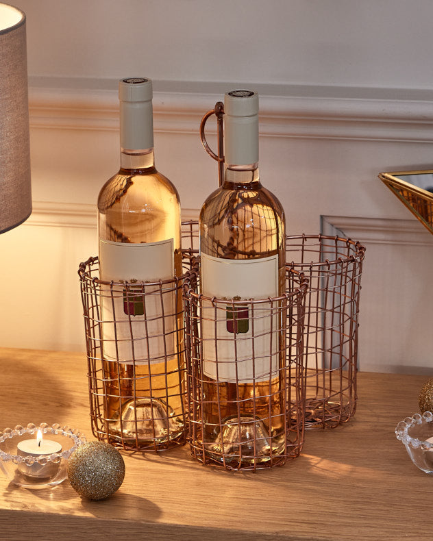 Four Section Copper Wire Cutlery Holder
