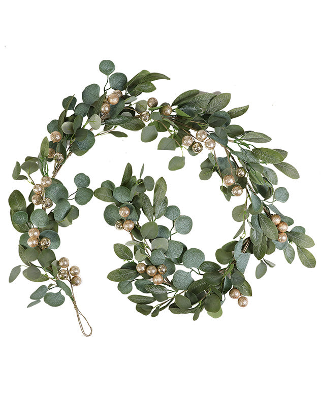 Gold Berry Eucalyptus Garland 200cm