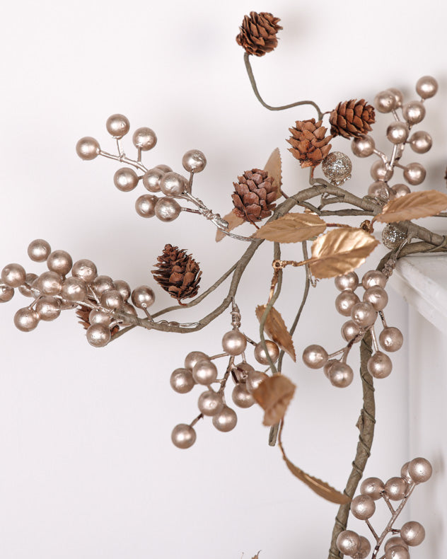 gold berry christmas garland