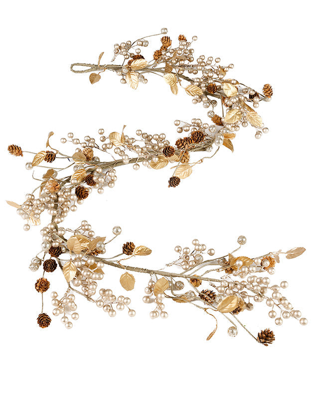 gold christmas garland