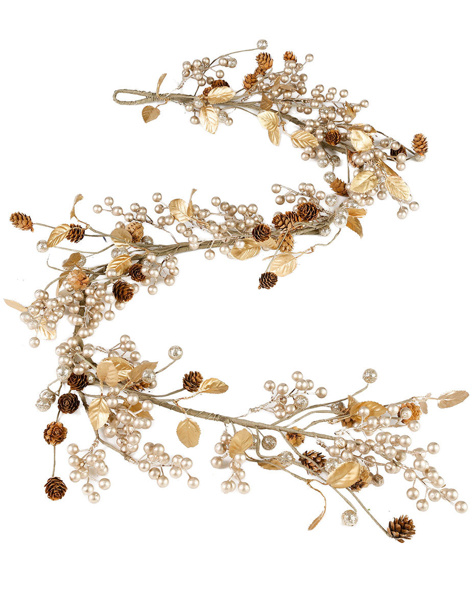 gold christmas garland