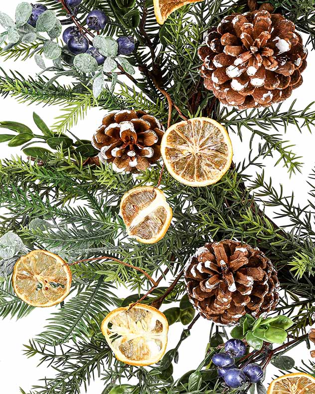 pinecone and dried fruit christmas garland