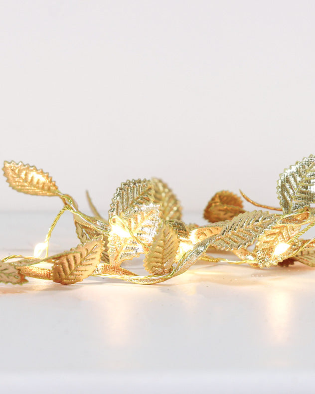 gold leaf christmas garland