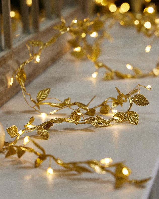 Gold Trailing leaf String Garland 200cm
