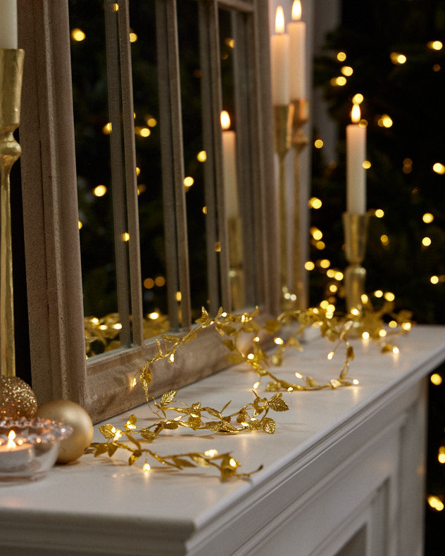 Gold Trailing leaf String Garland 200cm