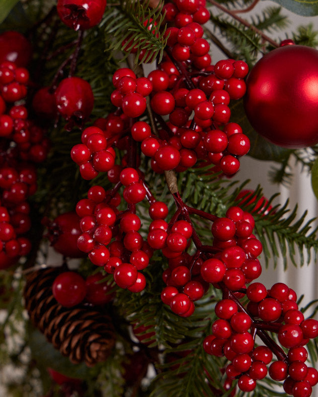 red berry christmas swag