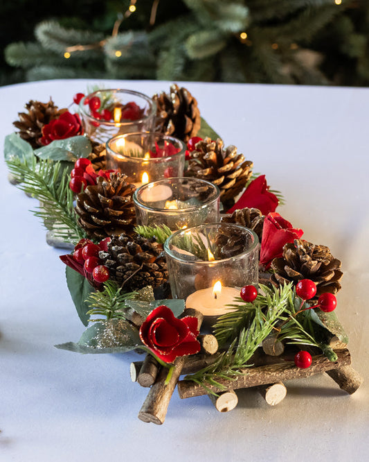 christmas candle centrepiece