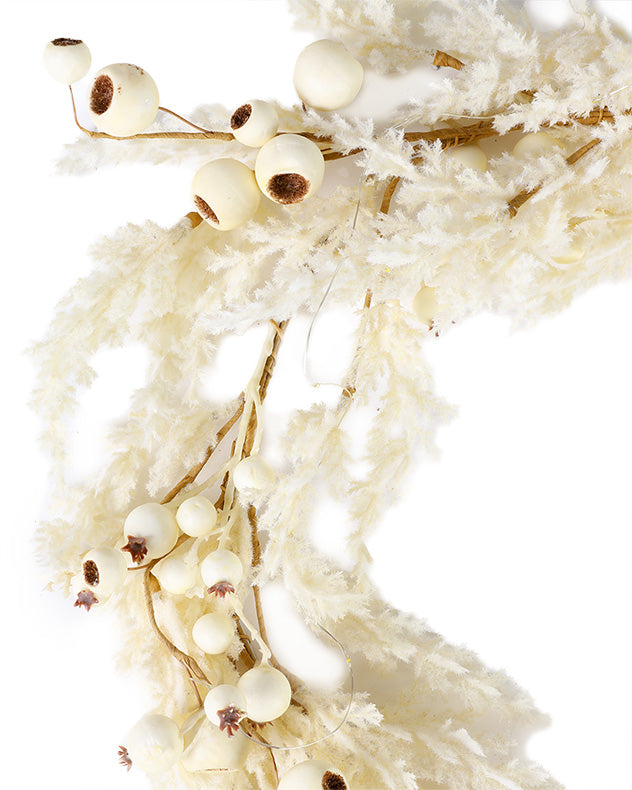 pampas feather christmas garland