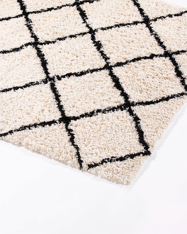 Braemar Argyle 160x230cm Cream And Black Rug