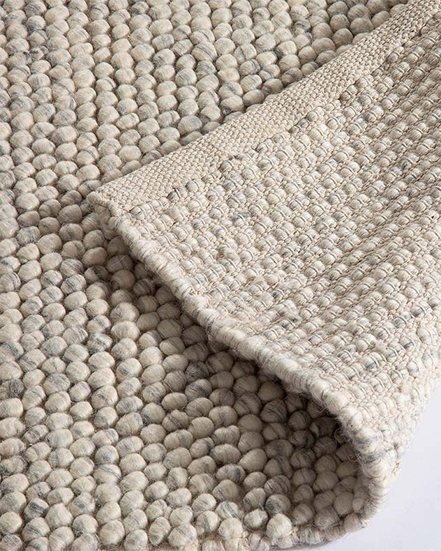 Heptonstall 120 x170cm Cream Wool Pebble Rug