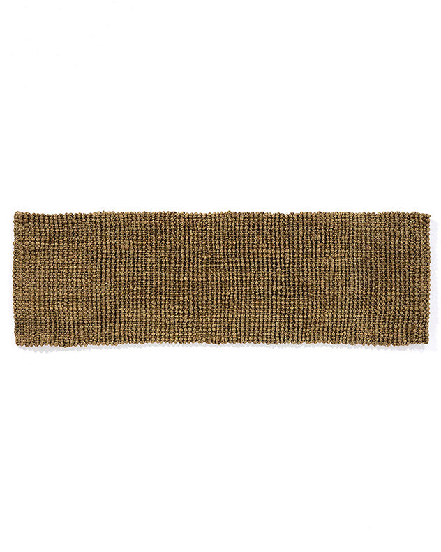 Sandsend Olive Long Jute Runner Rug