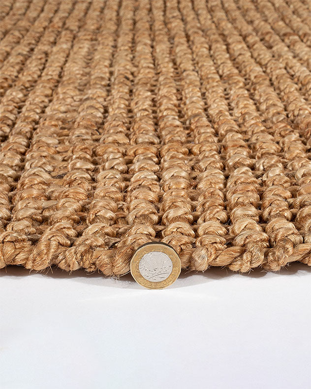 Sandsend Natural Handwoven Jute Rug