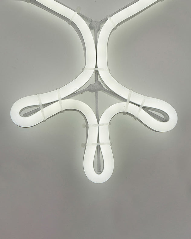 White Snowflake Neon Christmas Light