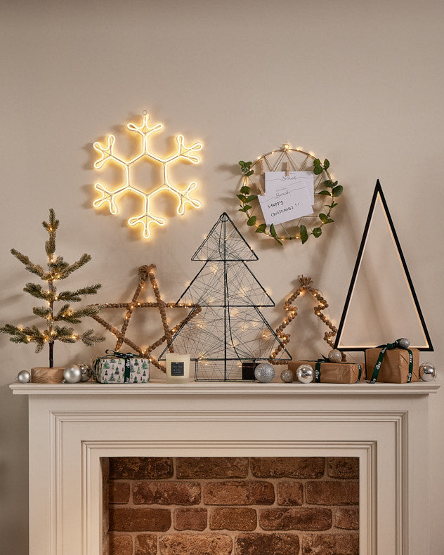 White Snowflake Neon Christmas Light