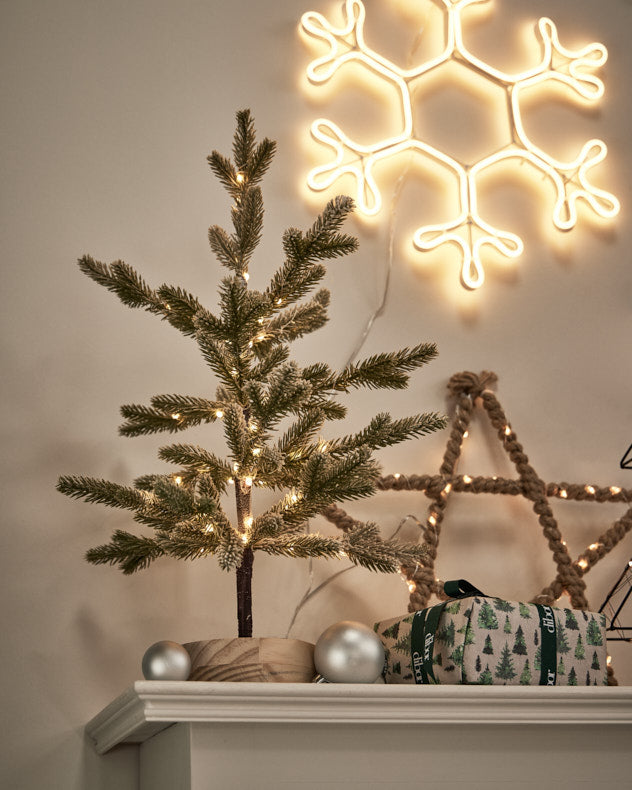 White Snowflake Neon Christmas Light