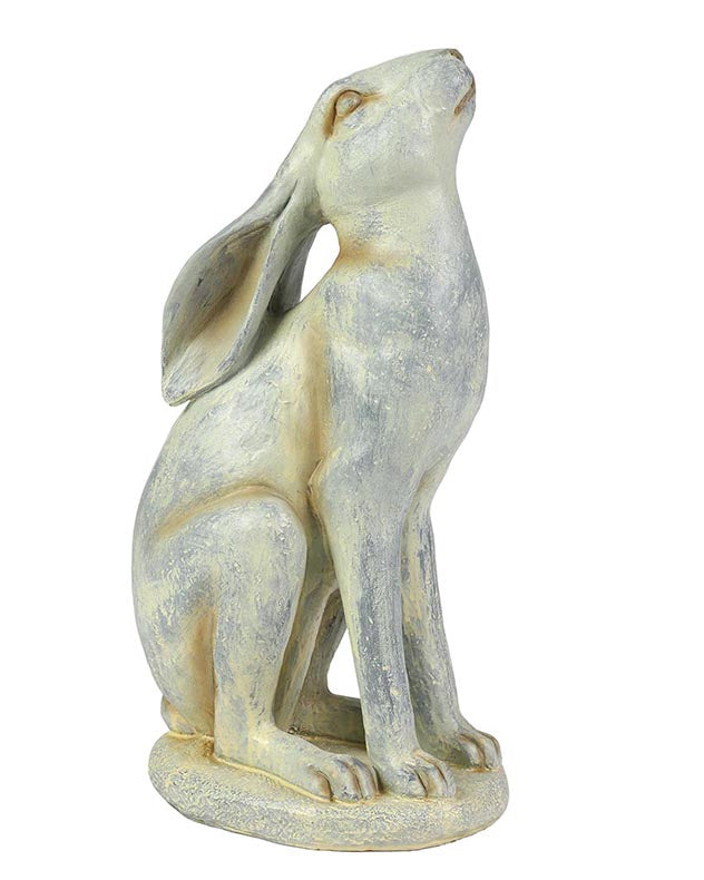Country Grey Stargazing Hare Ornament
