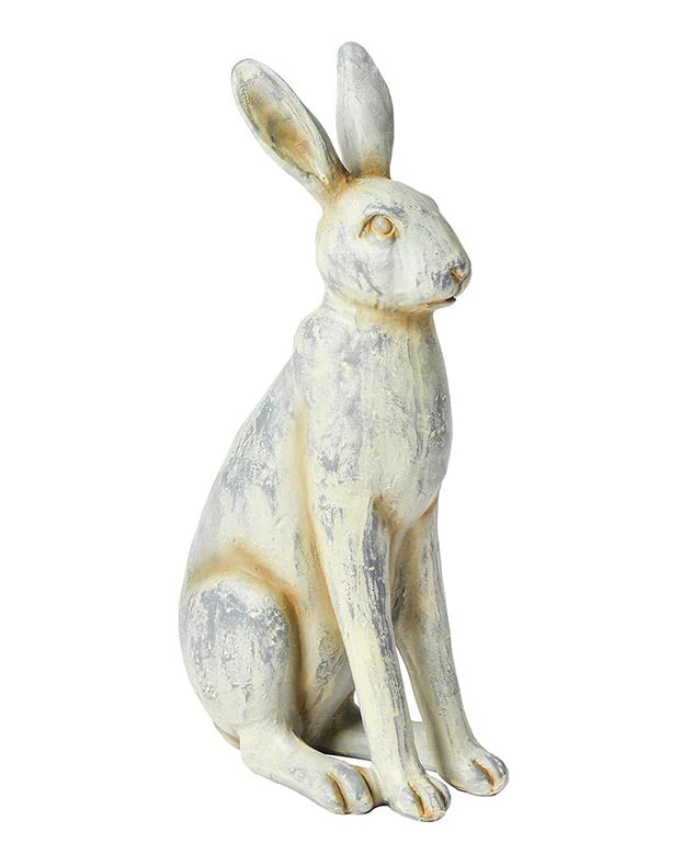 Country Grey Small Sitting Hare Ornament