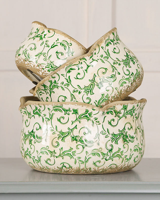 Set of 3 Florence Ceramic Planters