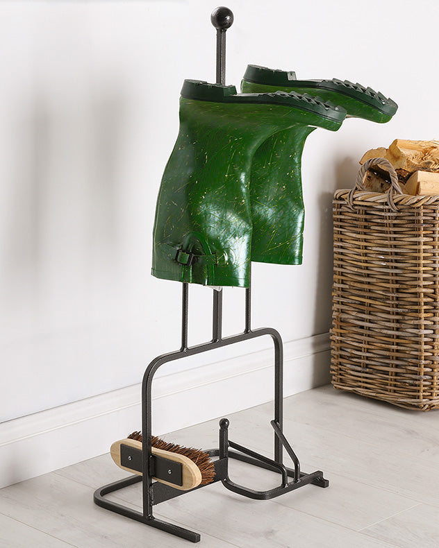 Heavy Duty Steel Wellington Boot Rack with Boot Brush