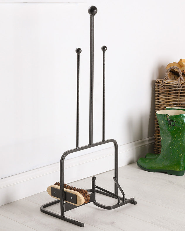 Heavy Duty Steel Wellington Boot Rack with Boot Brush