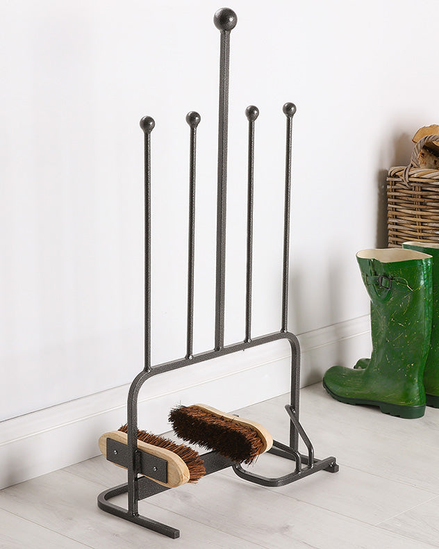 Heavy Duty Twin Wellington Boot Rack & Boot Brush