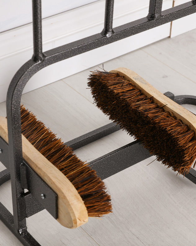 Heavy Duty Twin Wellington Boot Rack & Boot Brush