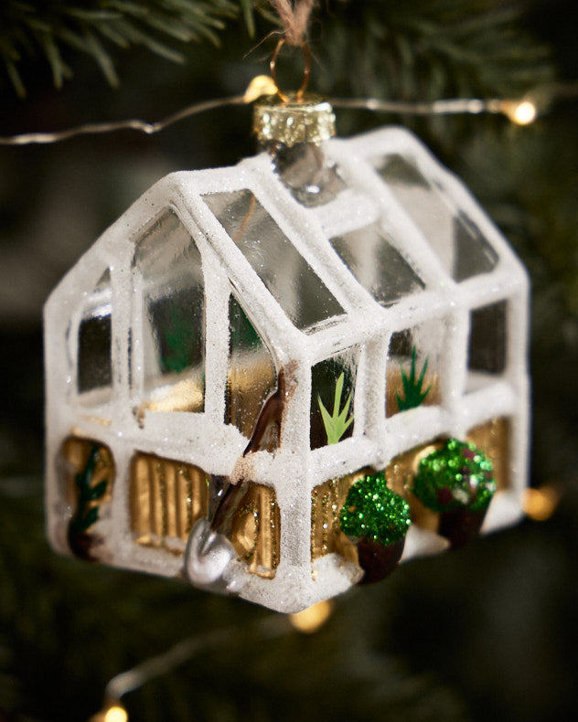 Set of 2 Greenhouse Glass Baubles