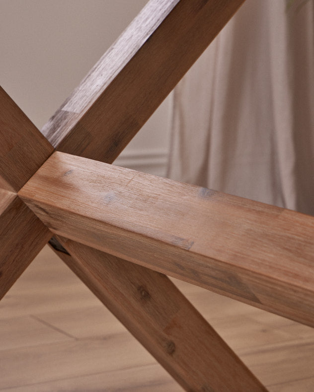 cross-legged dining table