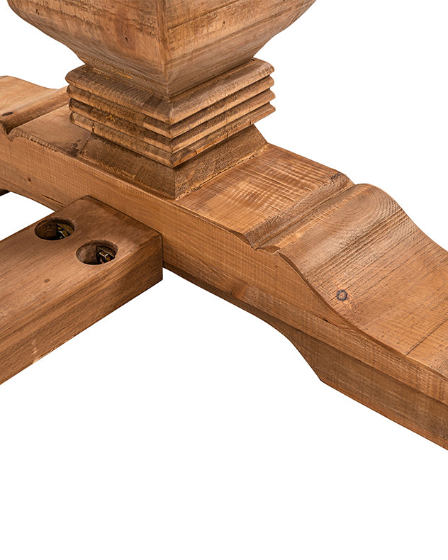 handcrafted reclaimed wood dining room table