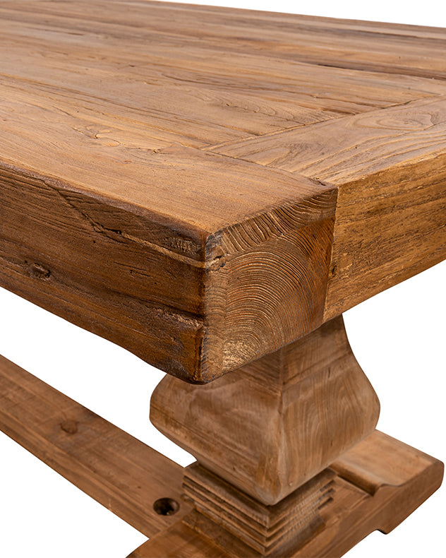 reclaimed elm dining room table