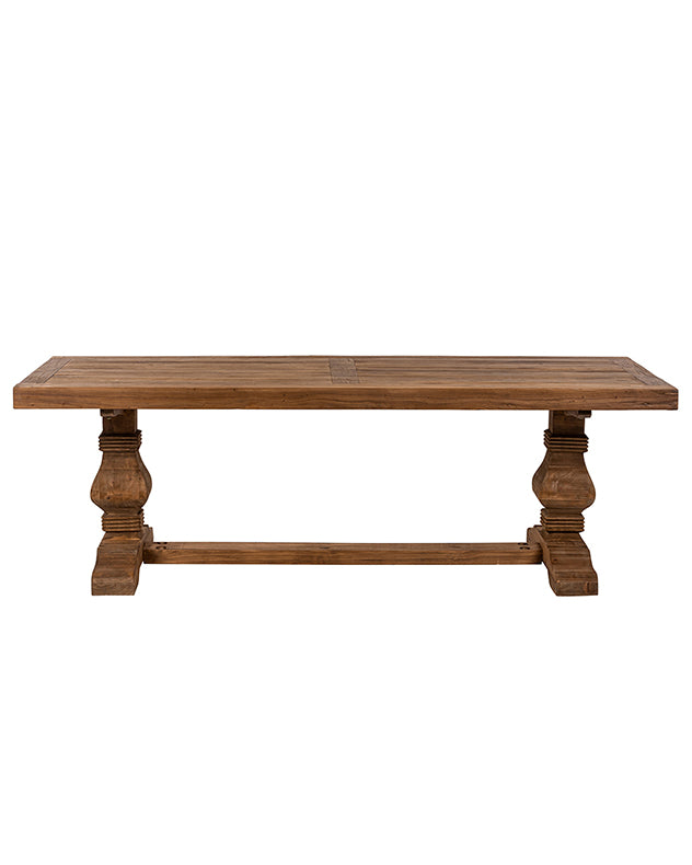 Reclaimed elm large dining room table