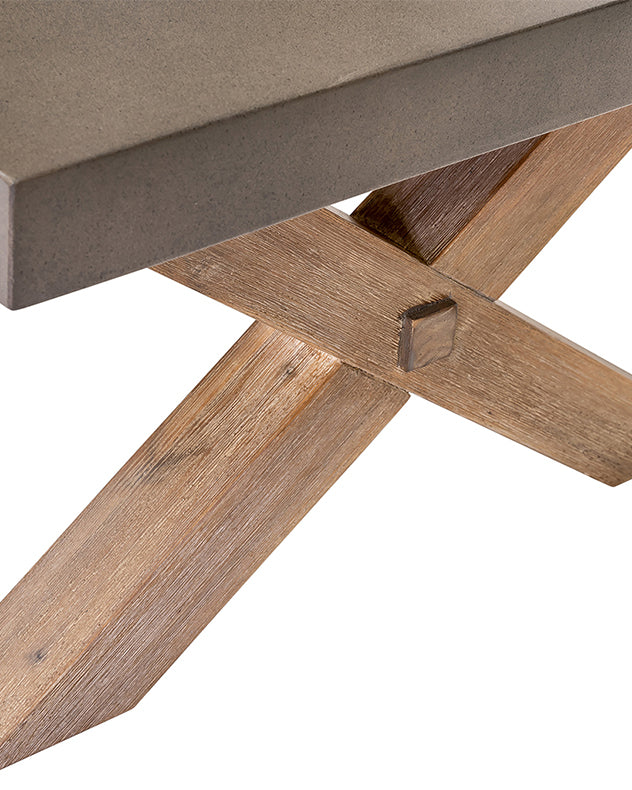 solid oak concrete surface