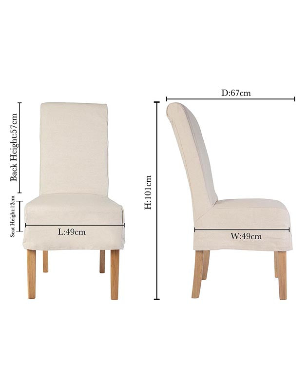 fabric dining room chair with chair cover