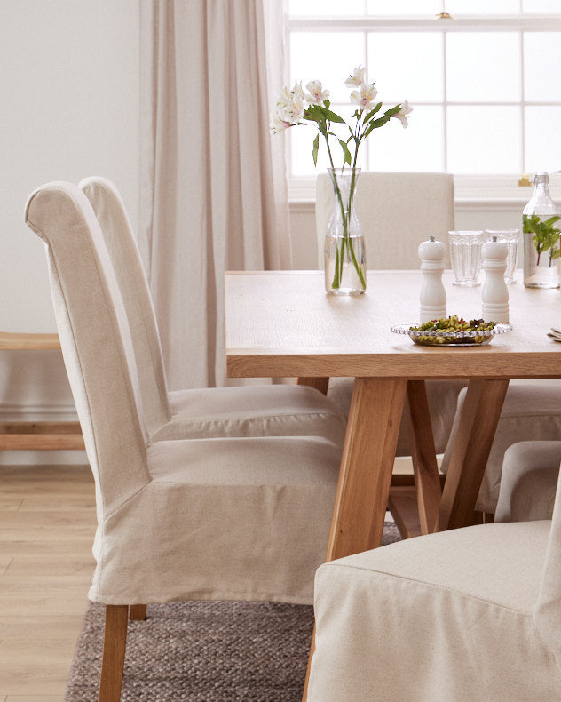 handmade solid oak dining room table