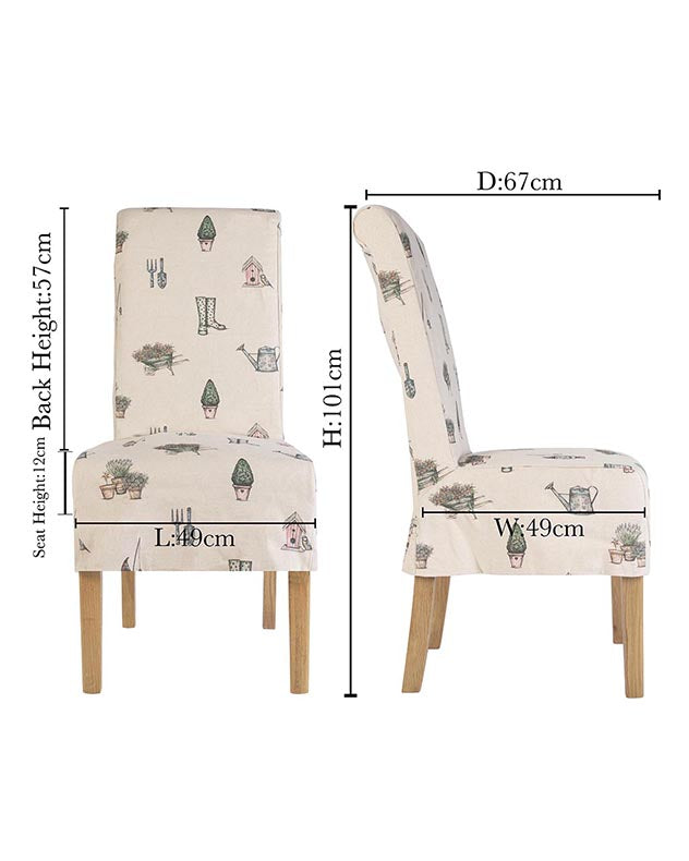 garden print chair cover