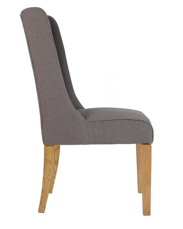 padded dining room chair grey