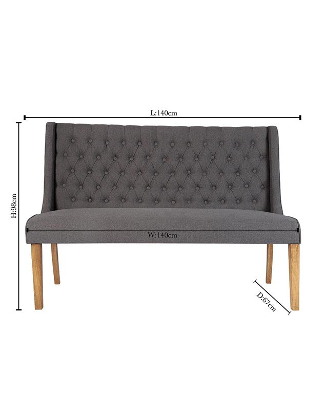 grey dining chair bench