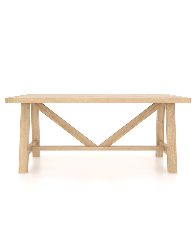 solid oak dining table