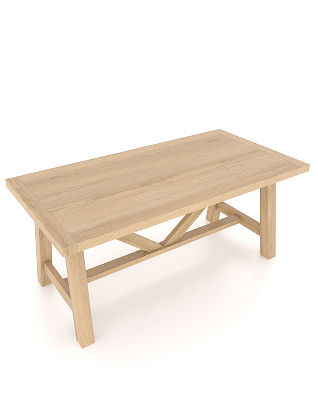 solid oak large dining room table