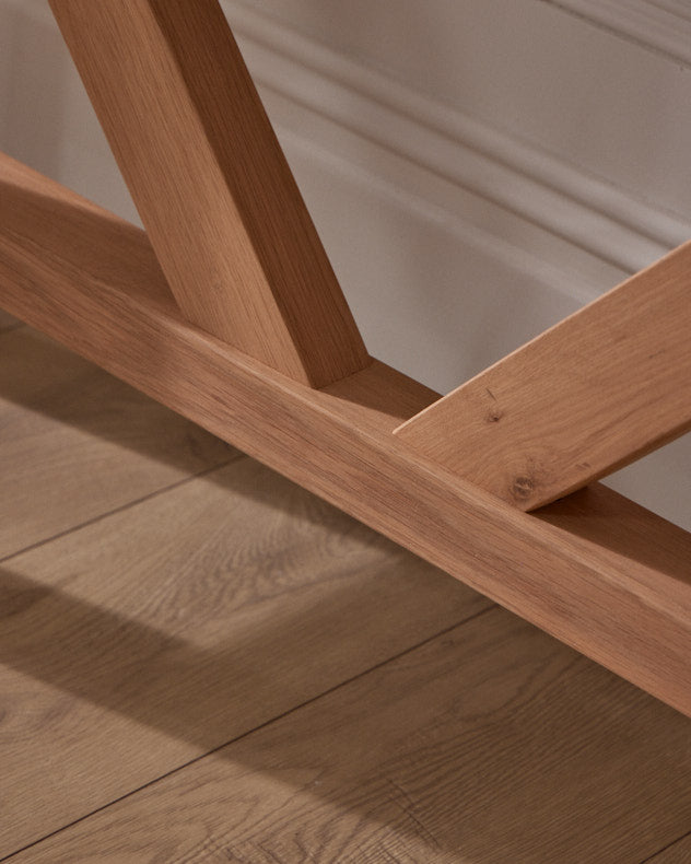solid oak console table