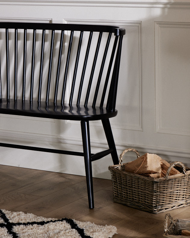 Harrogate Black Painted Bench