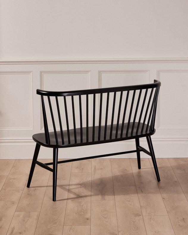 black dining bench