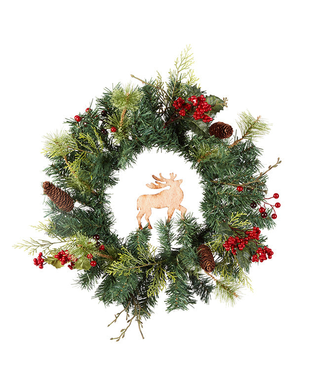 Prancer The Reindeer Wreath 60cm