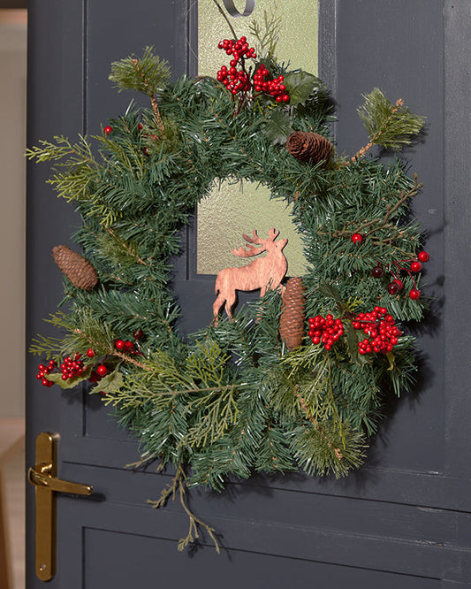 Prancer The Reindeer Wreath 60cm