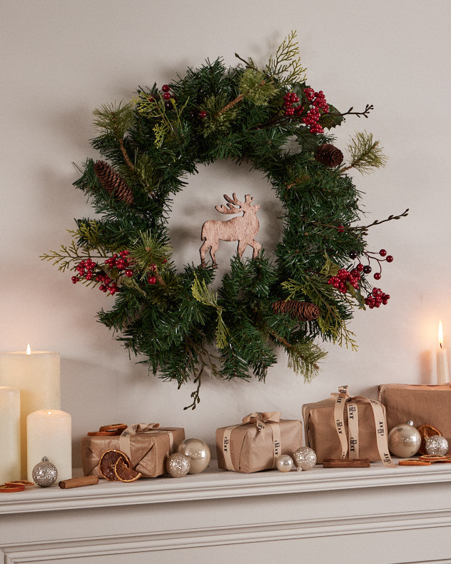 Prancer The Reindeer Wreath 60cm