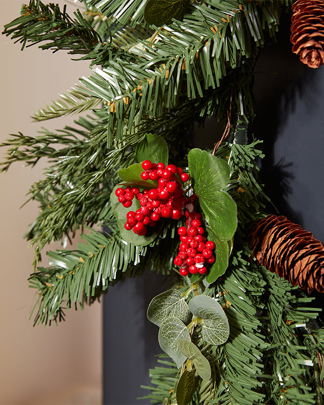 Berry and Bright Eucalyptus Wreath 60cm